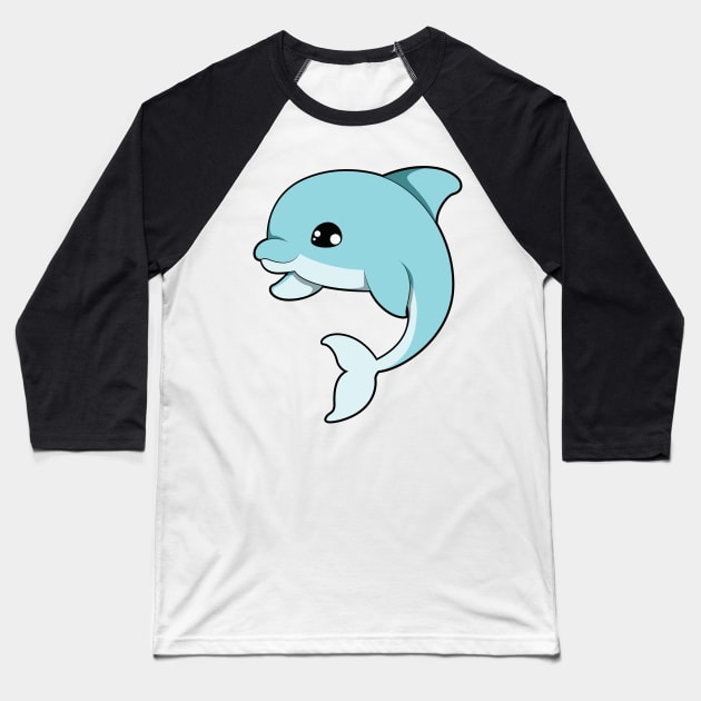 Dolphin Baseball T-Shirt by MyBeautifulFiles